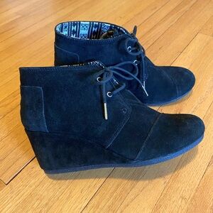 WOMENS COLETTE WEDGE ANKLE BOOT black